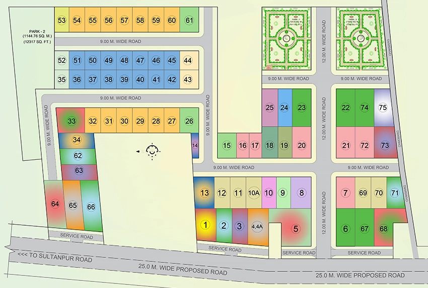 Master Plan of Krishna Iscon Valley in Sultanpur Road, Lucknow - Image 363329