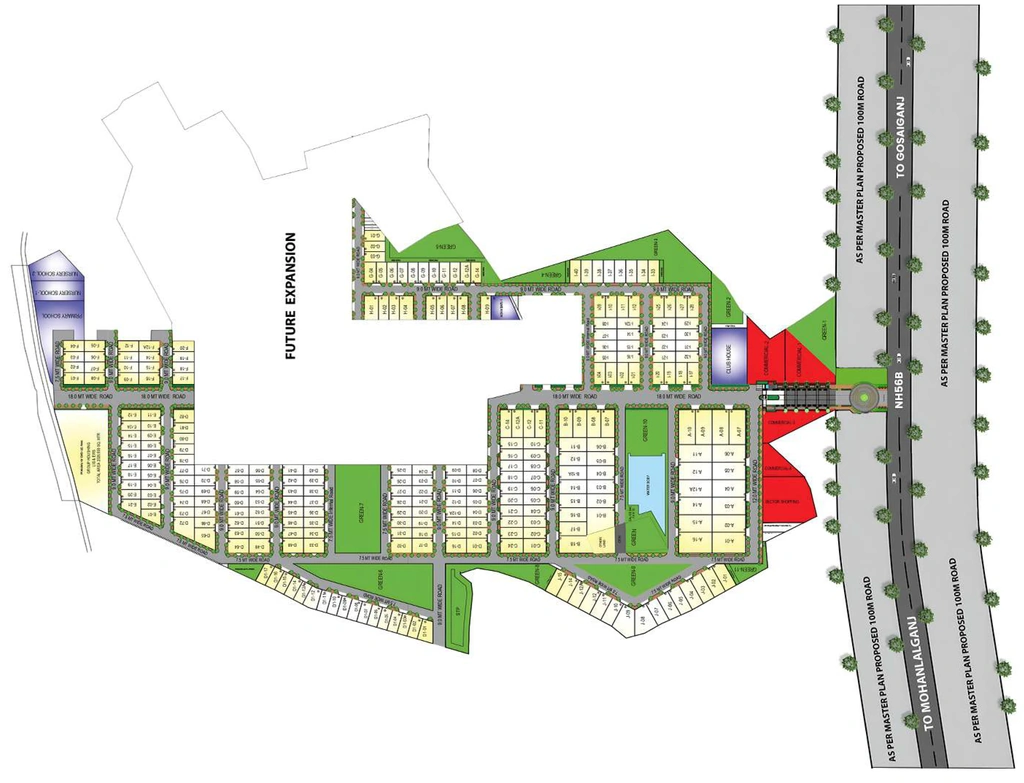 Master Plan of Agrasheel Aashrayam Phase 1 in Sultanpur Road, Lucknow - Image 335211