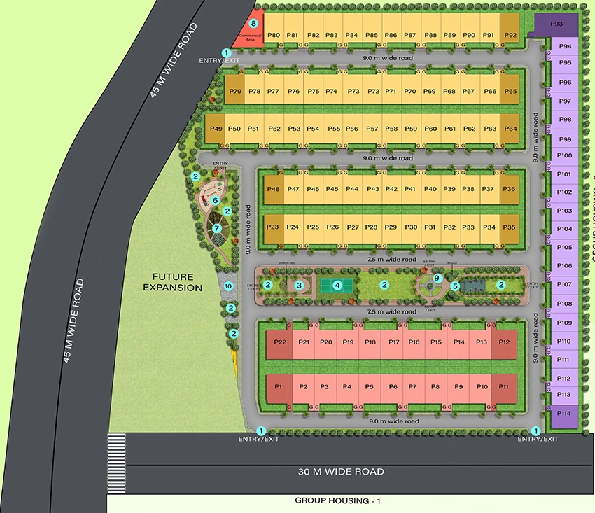Master Plan of Pardos Okas Enclave in Sushant Golf City, Lucknow - Image 363976