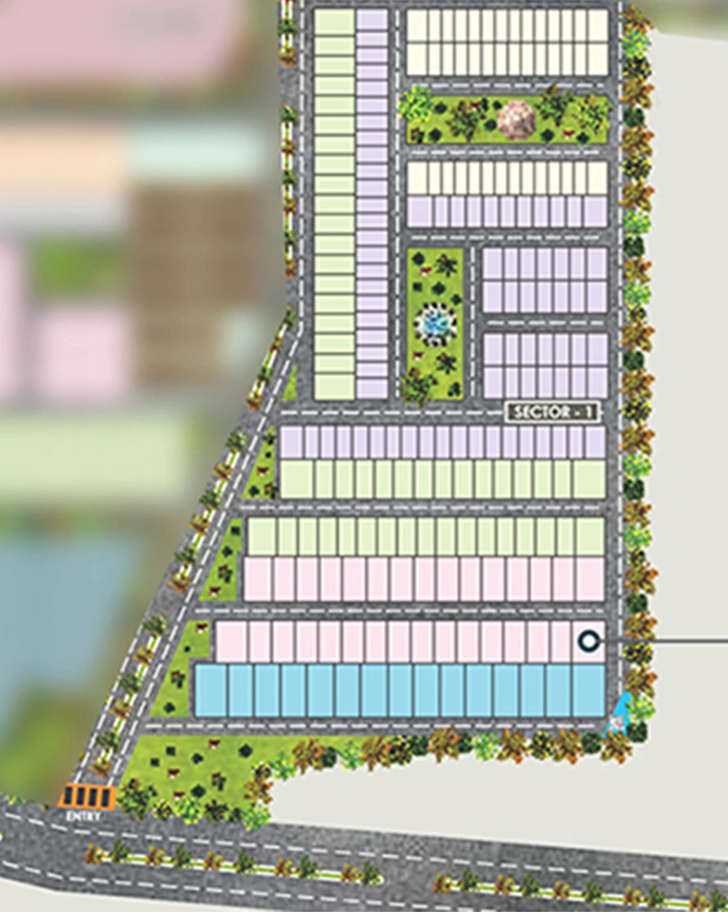 Master Plan of Signature Park Sector 1 in Sultanpur Road, Lucknow - Image 363990