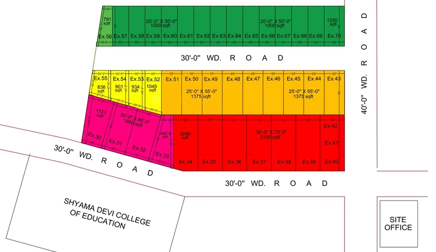 Master Plan of Rolex SV City in Faizabad Road, Lucknow - Image 368034