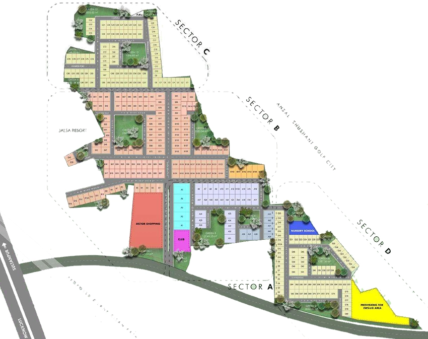 Master Plan of Baba Kailasha Enclave in Sushant Golf City, Lucknow - Image 364035