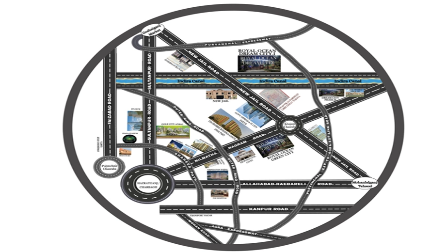 Location of Royal Ocean Green City in Mohanlalganj, Lucknow - Image 364587