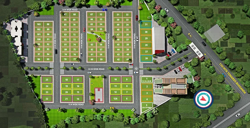 Master Plan of Konark Sun City in Raebareli Road, Lucknow - Image 364702