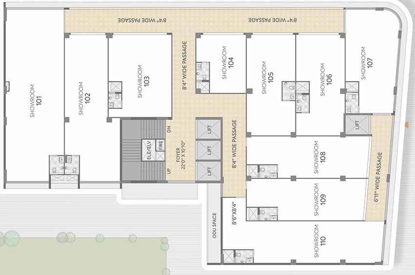 Floor Plan of Yashasvi HRG Crossroads in Navrangpura, Ahmedabad - Image 357461
