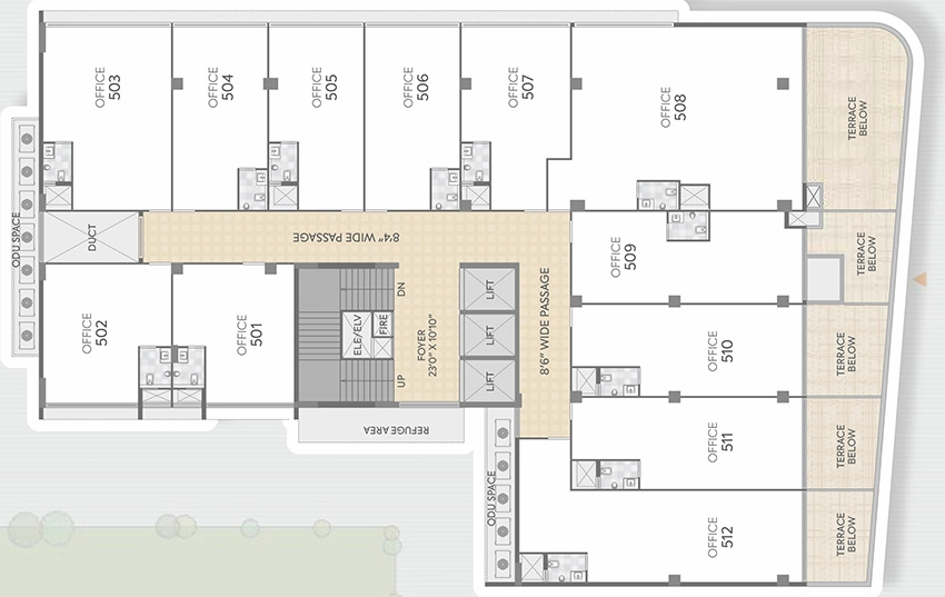 Floor Plan of Yashasvi HRG Crossroads in Navrangpura, Ahmedabad - Image 357462