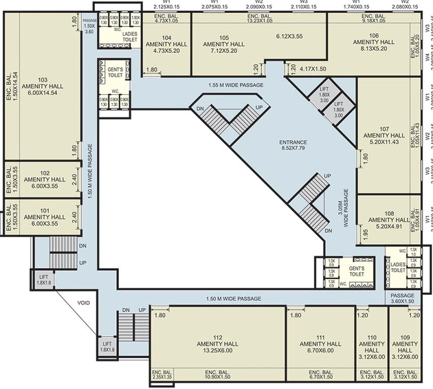 Floor Plan of Sonigara Landmark in Pimpri Chinchwad, Pune - Image 271885