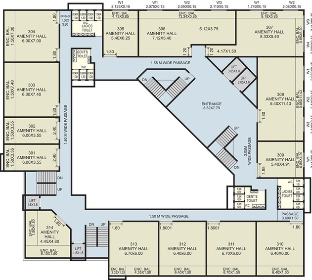 Floor Plan of Sonigara Landmark in Pimpri Chinchwad, Pune - Image 271886