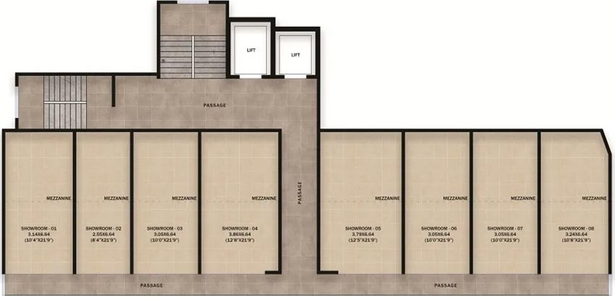 Floor Plan of Commercial Manav Midtown One in Rasta Peth, Pune - Image 271513