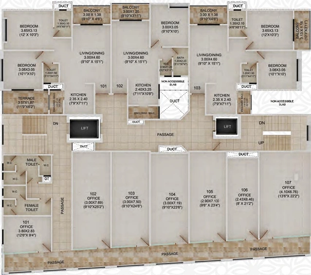Floor Plan of Commercial Manav Silver Square in Hadapsar, Pune - Image 271566