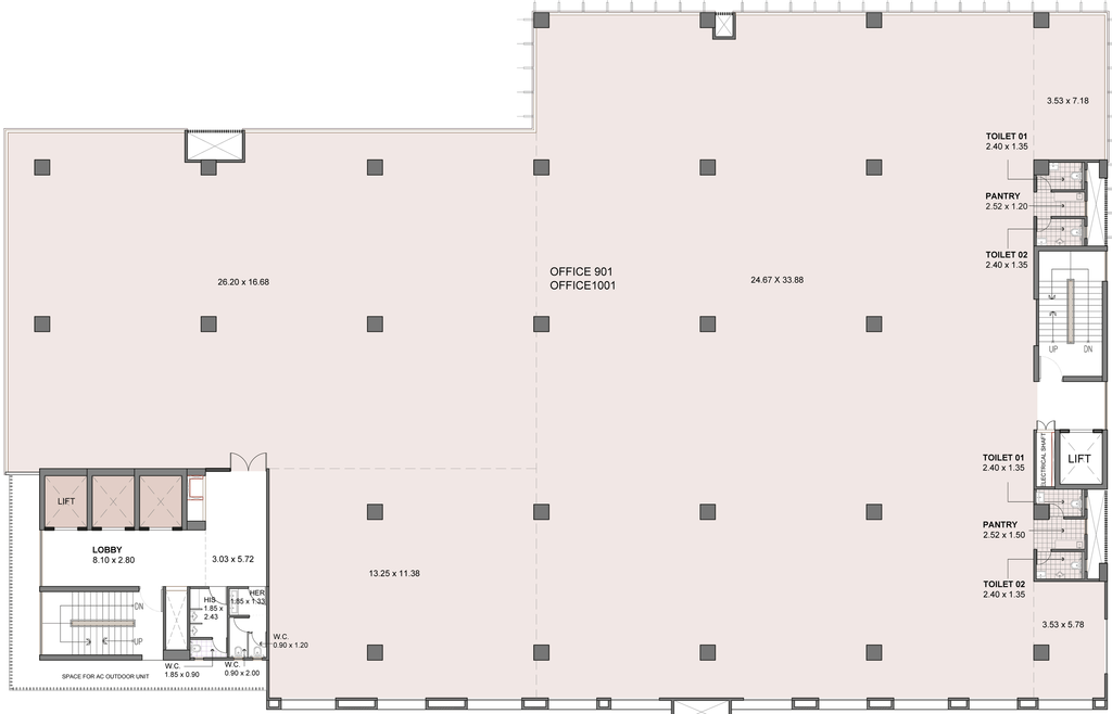 Floor Plan of Kohinoor Business Tower in Mundhwa, Pune - Image 279940