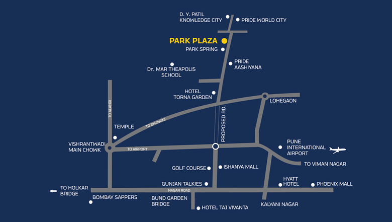 Location of Park Plaza in Dhanori, Pune - Image 279954