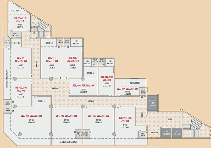 Floor Plan of Kumar Primus in Hadapsar, Pune - Image 272476