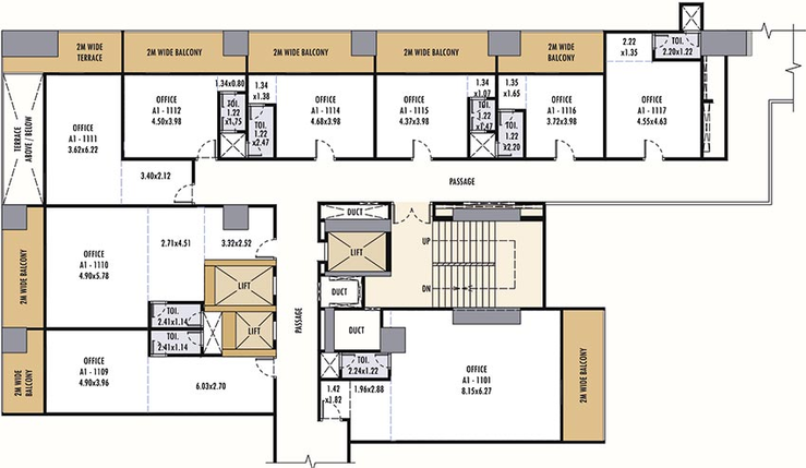 Floor Plan of Boulevard Towers in Camp, Pune - Image 272147