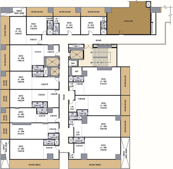 Floor Plan of Boulevard Towers in Camp, Pune - Image 272148