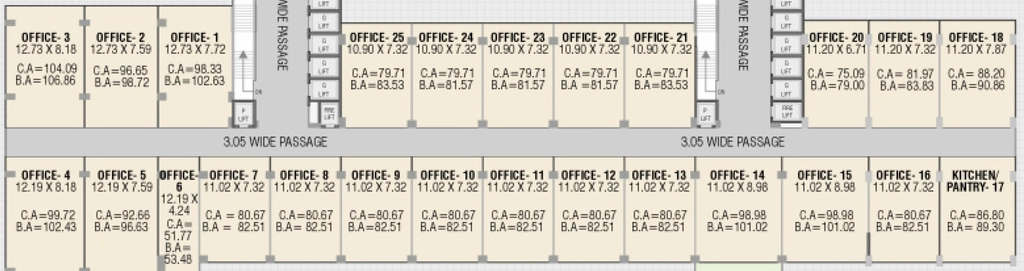 Floor Plan of Sangini Textile Avenue in Kadodara, Surat - Image 356249