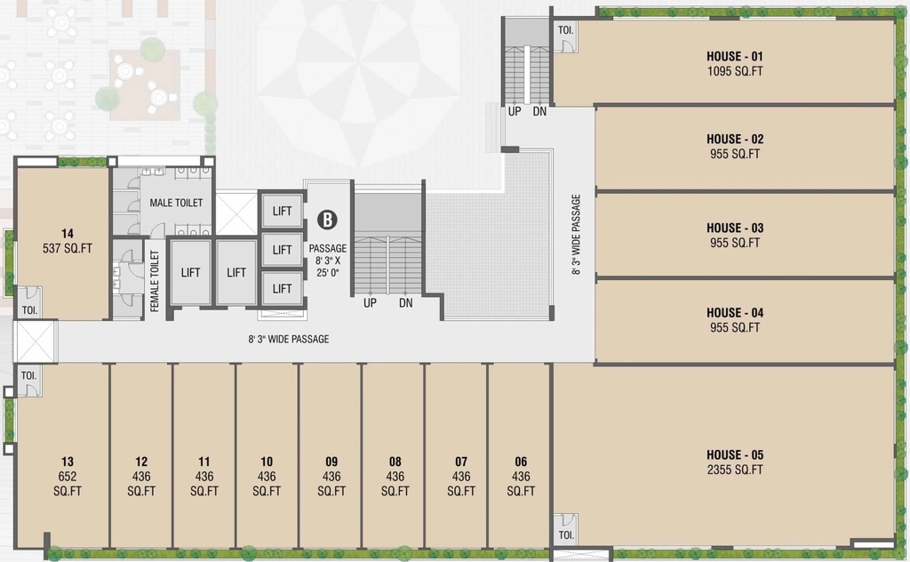 Floor Plan of Shreepad Paramount in Adajan, Surat - Image 359108