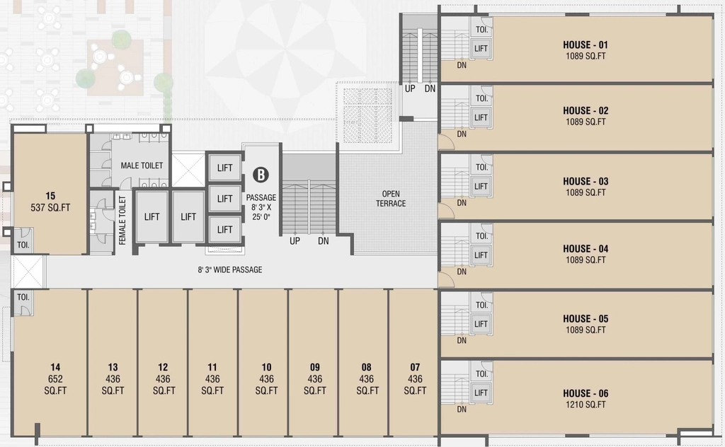 Floor Plan of Shreepad Paramount in Adajan, Surat - Image 359107
