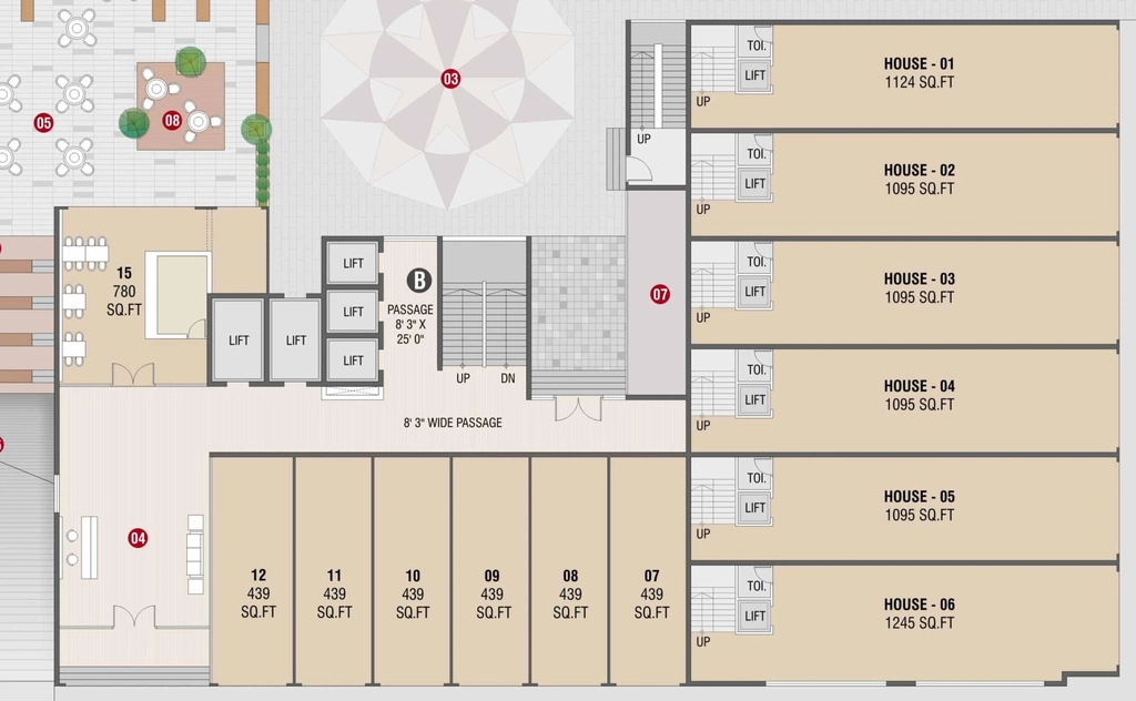 Floor Plan of Shreepad Paramount in Adajan, Surat - Image 359109