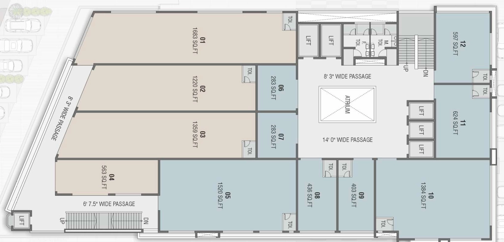 Floor Plan of Shreepad Central Vista in Adajan, Surat - Image 356322
