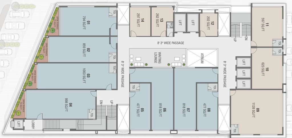 Floor Plan of Shreepad Central Vista in Adajan, Surat - Image 356326