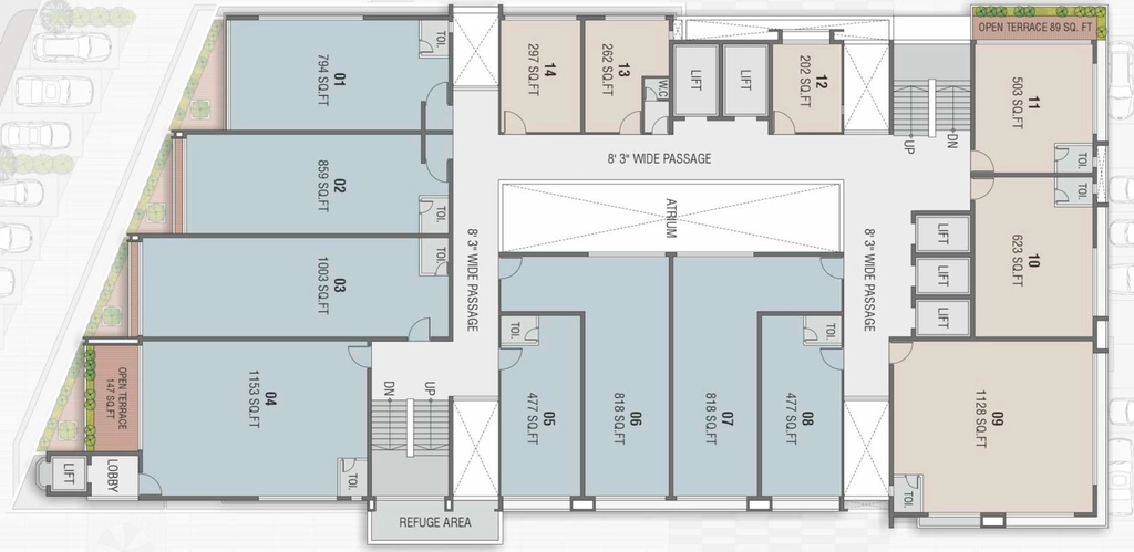 Floor Plan of Shreepad Central Vista in Adajan, Surat - Image 356323