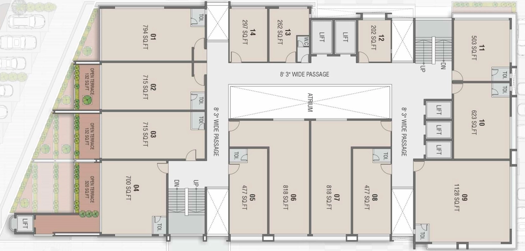 Floor Plan of Shreepad Central Vista in Adajan, Surat - Image 356325