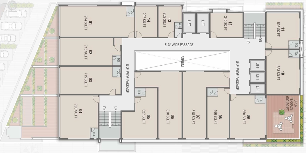 Floor Plan of Shreepad Central Vista in Adajan, Surat - Image 356324