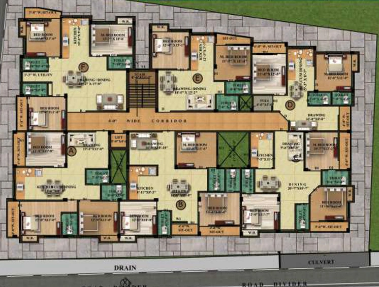 Master Plan of MM Menaka Tower in Cuttack, Bhubaneswar - Image 261681