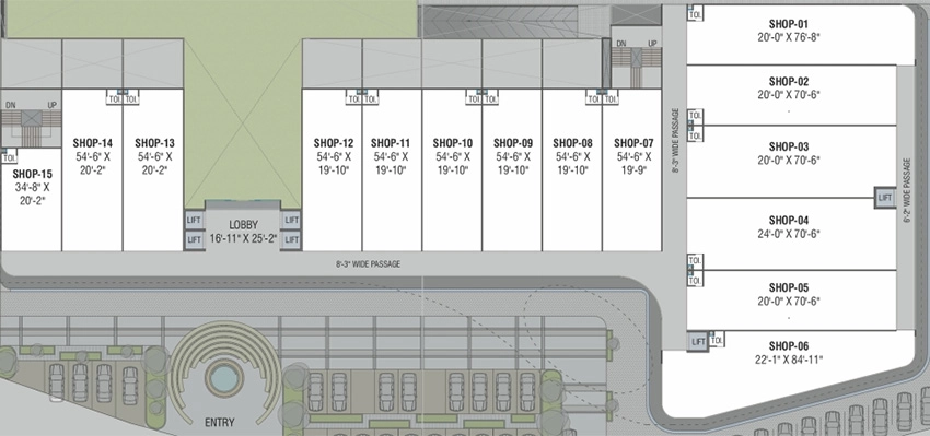 Floor Plan of Kanha Central in Alkapuri, Vadodara - Image 355726