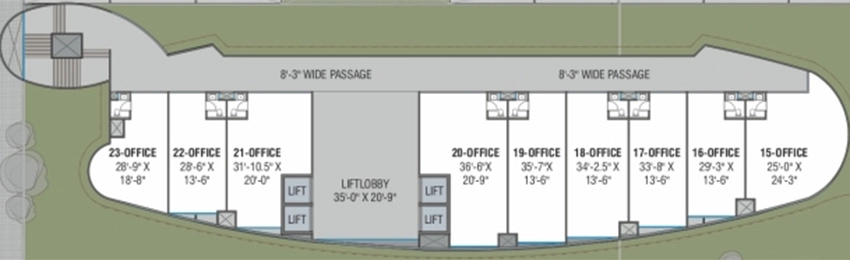 Floor Plan of Kanha Central in Alkapuri, Vadodara - Image 355725