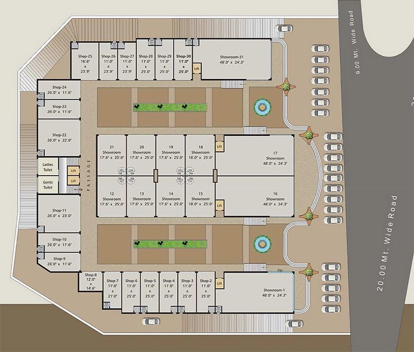 Master Plan of Kanha Capital in Alkapuri, Vadodara - Image 355673