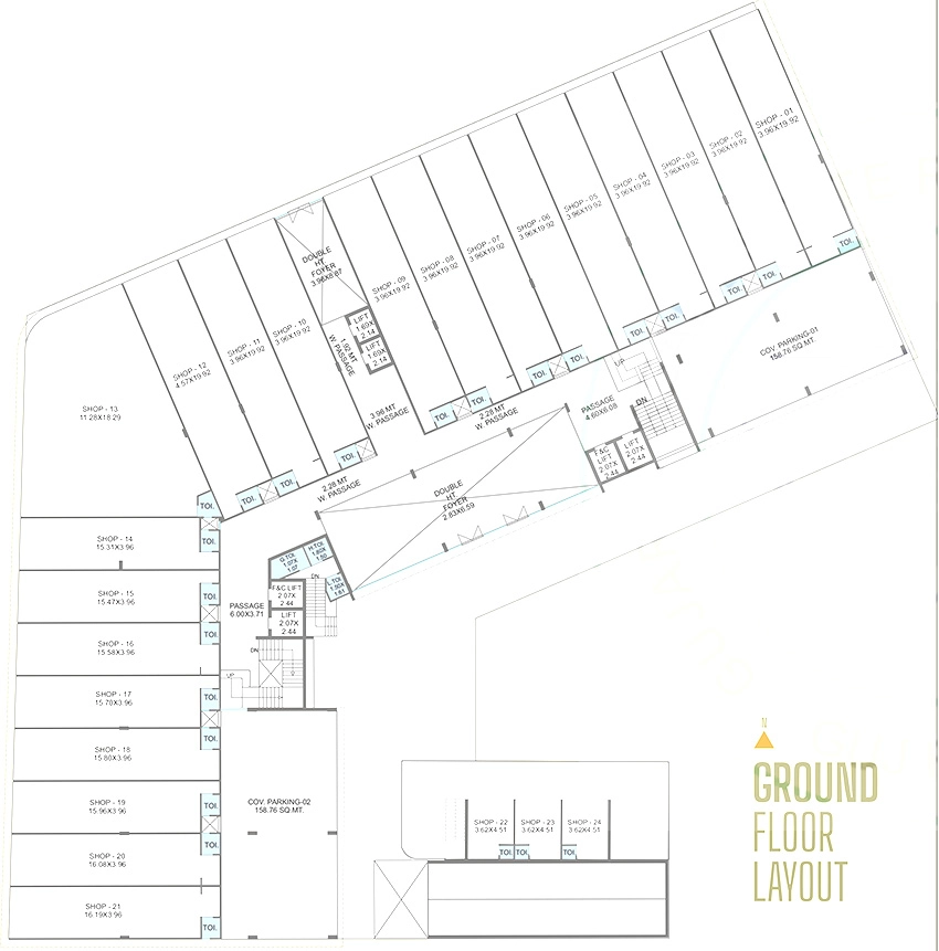 Floor Plan of Beacon Vs Monolith in Padra Road, Vadodara - Image 357411