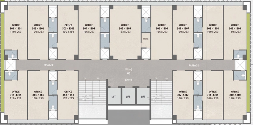Floor Plan of Commercial Vihav CBD in Bhayli, Vadodara - Image 357001
