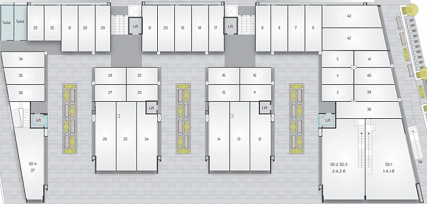 Floor Plan of Vihav Trade Center in Bhayli Road, Vadodara - Image 357393