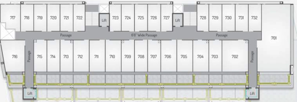 Floor Plan of Vihav Trade Center in Bhayli Road, Vadodara - Image 357394