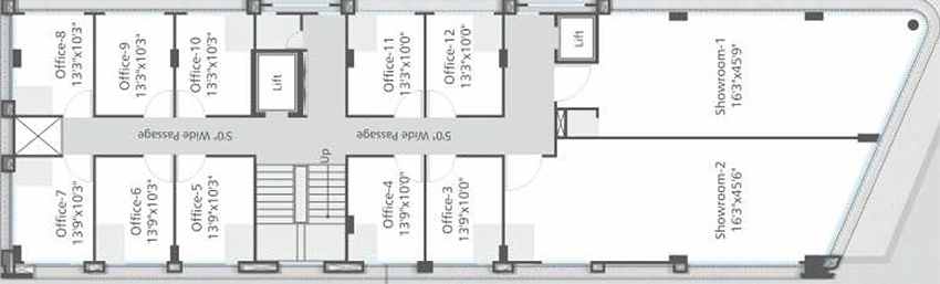 Floor Plan of Vihav Wealth Square in Gotri, Vadodara - Image 357427
