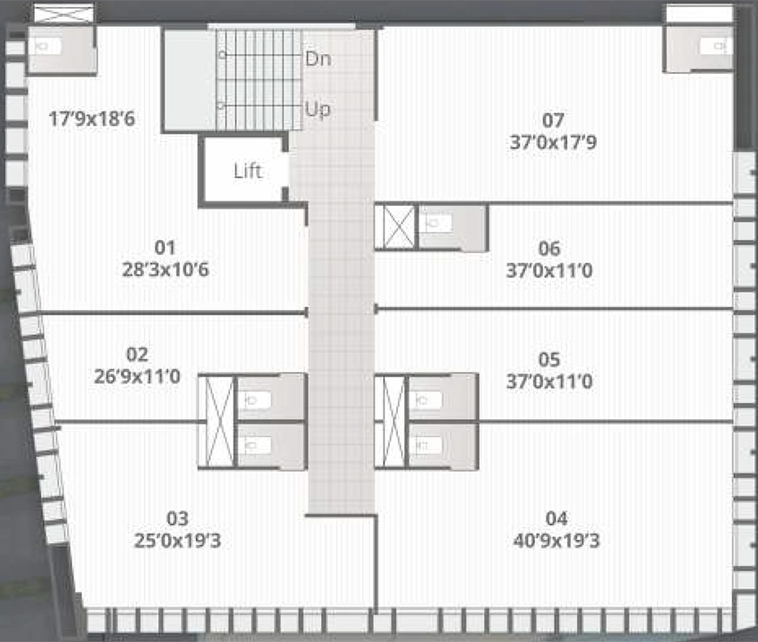 Floor Plan of Vihav Business Square in Atladara, Vadodara - Image 356985