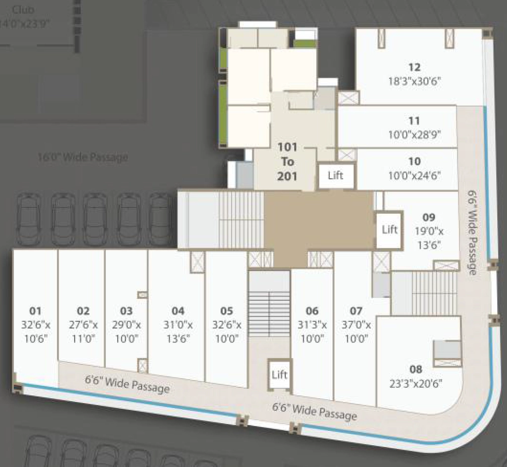 Floor Plan of Commercial Vihav Skyone in Bhayli Road, Vadodara - Image 354326