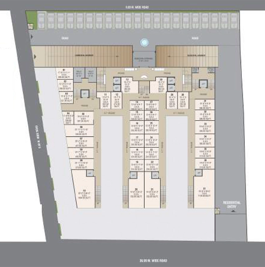 Master Plan of Commercial Lilleria Paramount in Manjalpur, Vadodara - Image 355843