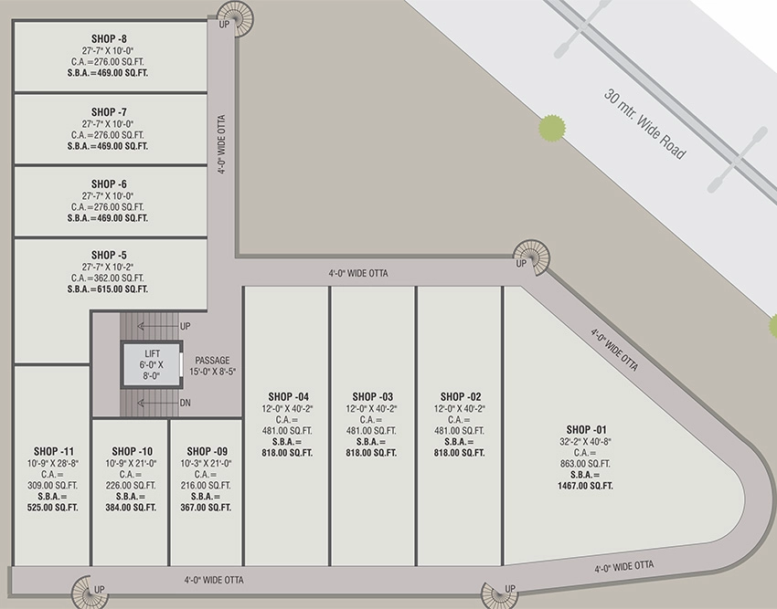 Floor Plan of Le City Centre in Old Padra Road, Vadodara - Image 355766