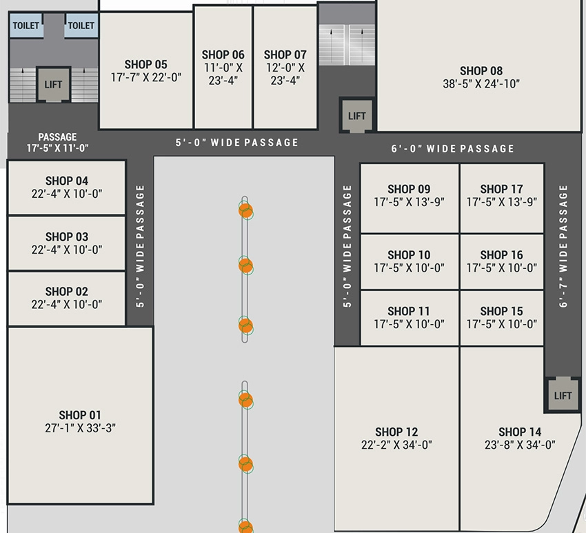 Floor Plan of Lilleria 1038 in Gotri Sevasi Road, Vadodara - Image 355830