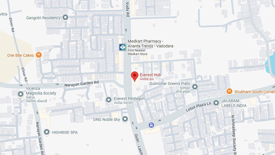 Location of Everest Hub in Gotri, Vadodara - Image 357529