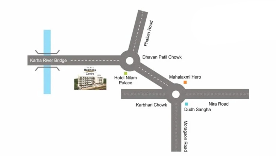 Location of Atria Business Center in Baramati, Pune - Image 352649