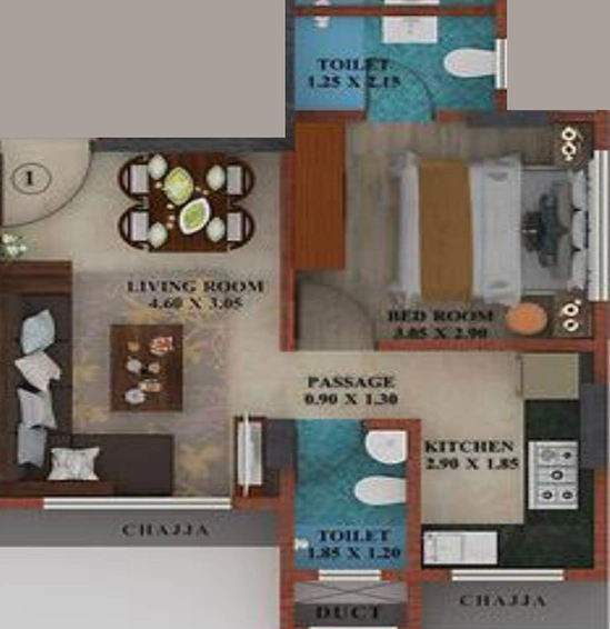 1 BHK Flat in Devika Tower in Chembur East, Mumbai - Image 464673