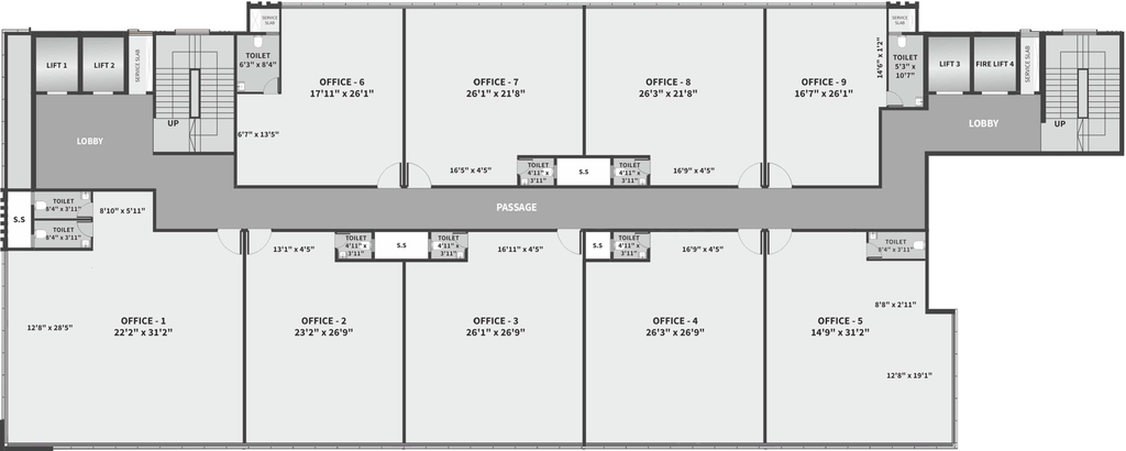 Floor Plan of Maruti Square in Mira Road East, Thane - Image 279155