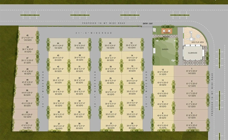 Master Plan of Silverstone Applewood Homes in Choryasi, Surat - Image 277016