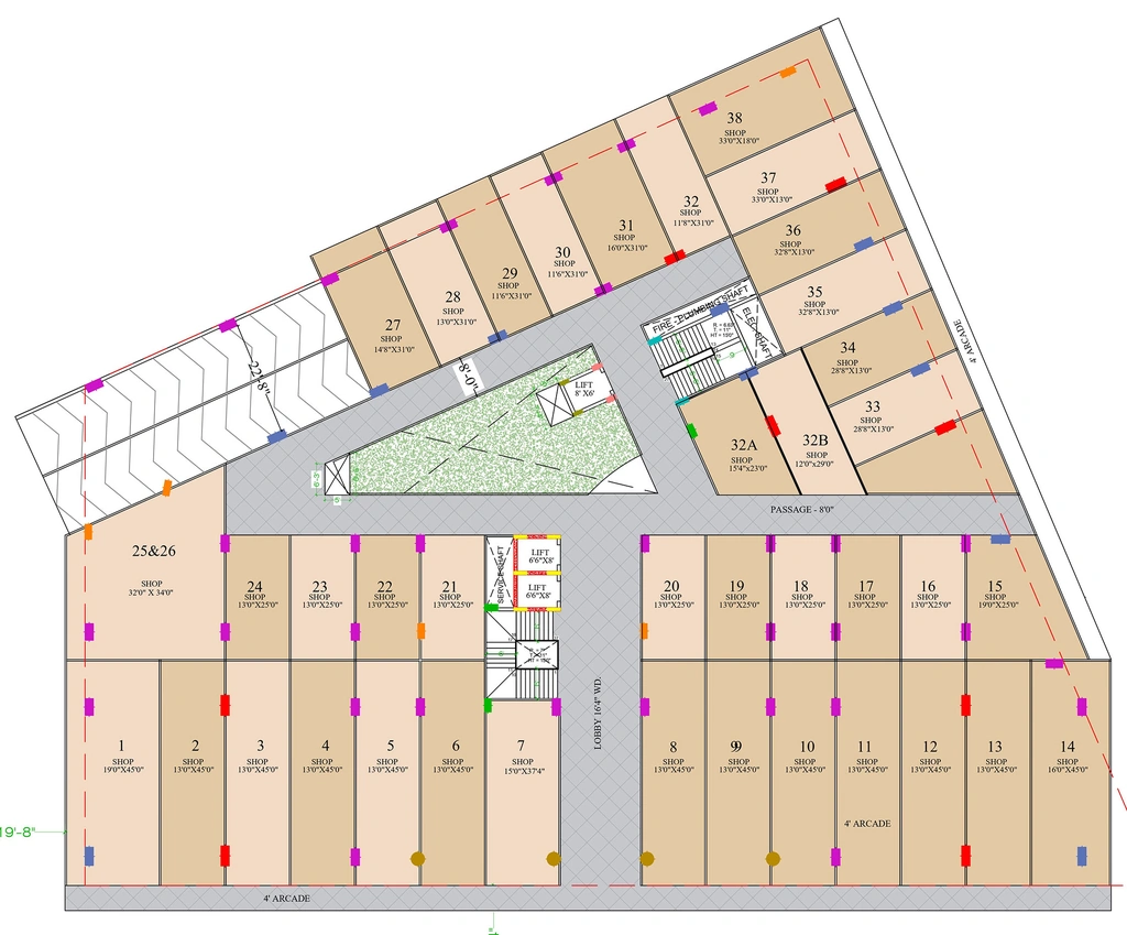Floor Plan of Sarthak Square in Super Corridor, Indore - Image 321224