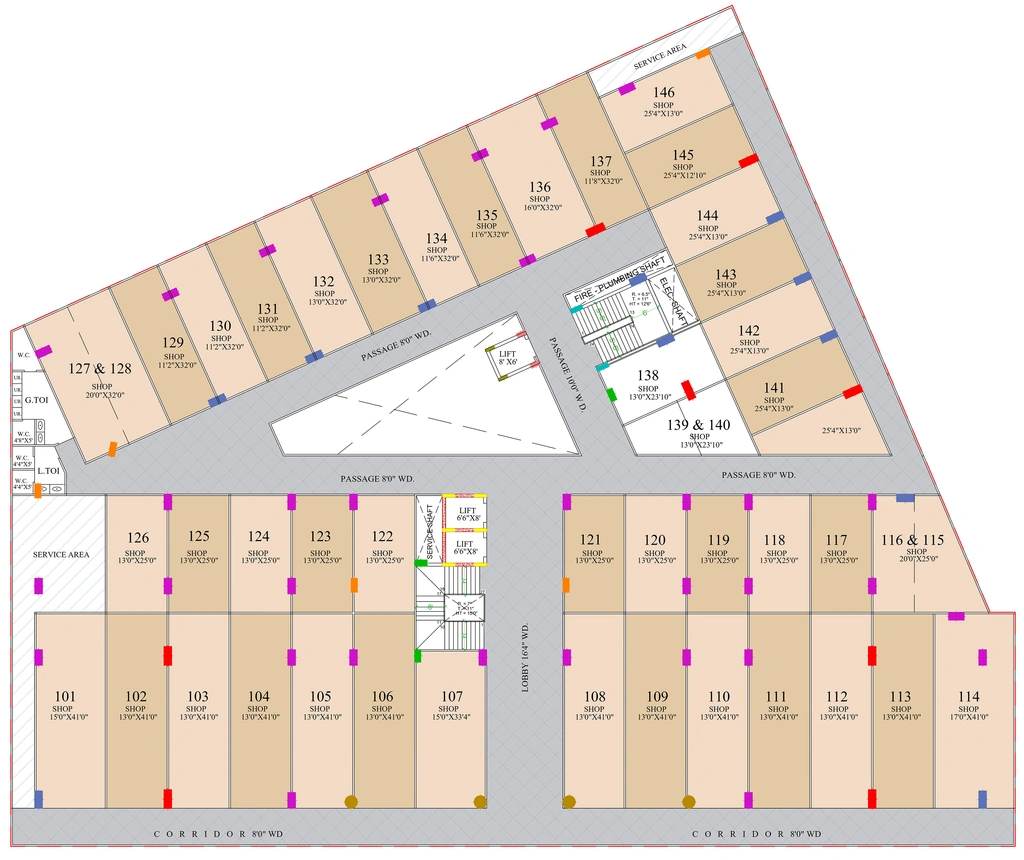 Floor Plan of Sarthak Square in Super Corridor, Indore - Image 321225