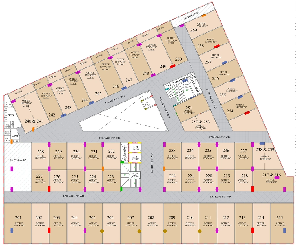 Floor Plan of Sarthak Square in Super Corridor, Indore - Image 321226